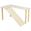 Platforma s rampou pre myšky, škrečky 47 x 25 x 30 cm, drevo
