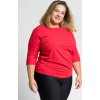 Dámské bavlněné triko CITYZEN Plus Size červené s elastanem Velikost: 46
