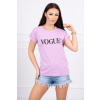 Dámske tričko VOGUE 65295 fialové, ZVOĽTE VEĽKOSŤ OBLEČENIA UNI vhodné pre ( S, M , L )
