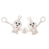 Plyšové chrastítko do kočárku 4BABY Play&Edu Rabbit (Plyšová šňůra/hračka na kočárek 4BABY Play&Edu Rabbit)