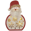 EMOS 5 LED drevený Santa 30 cm 2x AAA vnútorná teplá biela DCWW24