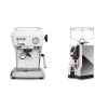 Ascaso Dream ONE, Cloud White + Eureka Mignon Specialita, CR chrome