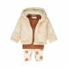 DIRKJE Set 3dielny mikina + nohavice + tričko piesková chlapec veľ.74