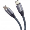 PremiumCord ku31cw05 USB-C M/M, 100W 20V/5A 480Mbps bavlněný oplet, 0,5m