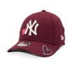 Dětská Kšiltovka New Era - MLB Heart Icon 9FORTY - NY Yankees - Burgundy dětské kšiltovky Youth (54-56 cm)