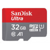 SanDisk MicroSDHC karta 32GB Ultra (120MB/s, A1 Class 10 UHS-I, Android - Tablet Packaging, Memory Zone App) + adaptér