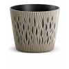 Prosperplast Květináč SANDY ROUND ECO WOOD 18,9 cm - barva: naturo ECO