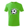 Futbalová lopta v triku - Tričko detské bavlnené - 122 cm/6 rokov ( Apple Green )