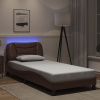 Rám postele s LED bez matrace Hvar hnědý 90 x 200 cm Hnědá 3213908