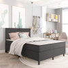 vidaXL Rám na boxspring posteľ, sivý, látka 140x200 cm