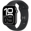 Inteligentné hodinky Apple Watch Series 10 GPS 46mm klavírno čierny hliník - čierny športový remienok - S/M (MWWP3QC/A)