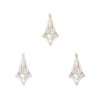 Buddha jewelry Bezzávitová koncovka piercingu Mini Soho zo 14 kt zlata 585/1000 so zirkónom Farba: biele zlato