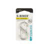 Ocelová oboustranná karabina S-Biner Stainless, Nite Ize, #2, nerez