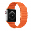 eses Kožený magnetický loop remienok pre Apple Watch 38 mm/40 mm/41 mm/42 mm Farba: oranžová