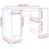 vidaXL Stôl hnedý dub 120x42x76 cm kompozitné drevo - Hnedá - 253752-269397