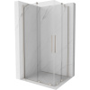Mexen Velar Duo, sprchový kút s posuvnými dverami 90 x 80 cm, 8mm číre sklo, brúsená oceľ, 871-090-080-02-97