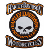 VAR nášivka HARLEY DAVIDSON + MOTORCYCLES + SKULL