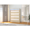Sliding wardrobe with lacobel and LED lighting MARTINEZ 150