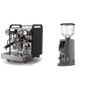 Rocket Espresso Mozzafiato FAST V, black + Eureka Atom W 65, grey
