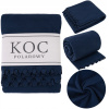 Prikrývka na posteľ - Polárna prikrývka Modeo 150 x 130 cm (Fleece prikrývka 130x150 Soft Plaid Navy Blue BedSpread)