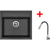 Set Sinks Solo 560 Metalblack + Elasta S nerez/čierná
