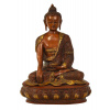 Sanu Babu Budha Šakjamúni, mosadzná soška, medená patina, 30x23x39cm