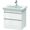 DURAVIT DuraStyle závesná skrinka pod umývadlo, 2 zásuvky, 580 x 448 x 610 mm, biela vysoký lesk, DS648002222