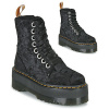 Dr. Martens Polokozačky JADON BOOT MAX CRUSH VELVET Čierna