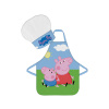 BrandMac Detská zástera s čiapkou Peppa Pig a George