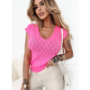 Fashionweek Ažúrová blúzka ľahká a vzdušná NB-HEIDI Farba: Ružový, Veľkosť: L/XL