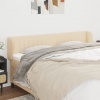 vidaXL Čelo postele so záhybmi krémový 203x23x78/88 cm látka - Krémová - 151379-3949