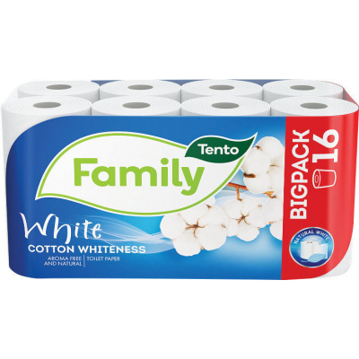 Toaletný papier TENTO Family White 16ks 2-vrst.