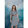 Dámske šaty Stylove Dress S306 Model 1 L pruhované tm.modrá/bílá