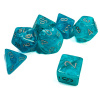 Sada kociek na RPG: Chessex - Cirrus Aqua Silver (7 ks)