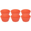 Forma MagicHome, na pečenie, na cupcake, silikón, červená, set 6 ks, 6,5x6,5x3 cm