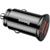Baseus rychlonabíječka do auta 2xUSB QC3.0 30W černá 6953156286511