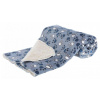 Tammy blanket, soft plush, 100 × 70 cm, blue/beige