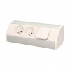 NÁBYTKOVÁ ZÁSUVKA ORNO OR-GM-9002/W-G 2x2P+Z S VYPÍNAČOM BIELO-STRIEBORNÁ