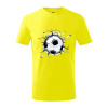 Futbalová lopta v triku - Tričko detské bavlnené - 158 cm/12 rokov ( Citrónová )