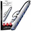 USB hub Alogy Hub 7w1 USB USB-C do 7xUSB 76793 7 portov