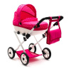 NEW BABY Detský kočík pre bábiky COMFORT ružový s bodkami 77x45x77 ružová