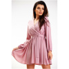 Ružové mini šaty s opaskom, A562 M
