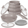 Berlingerhaus Sada nádobí s titanovým povrchem 12 ks Taupe Collection BH-8251