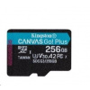 Kingston MicroSDXC karta 256GB Canvas Go! Plus, R:170/W:90MB/s, Class 10, UHS-I, U3, V30, A2 SDCG3/256GBSP