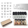 Orion Súprava 16 ks koreničiek BLACK 80 ml + 4 ks organizér na koreničky VASKY + súprava 24 ks štítkov