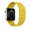 eses Kožený magnetický loop remienok pre Apple Watch 38 mm/40 mm/41 mm/42 mm Farba: žltá