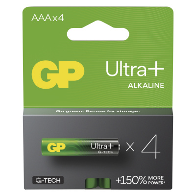 GP Alkalická baterie ULTRA PLUS AAA (LR03)- 4ks 1013124000 GP Batteries