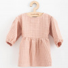 Dojčenské mušelínové šaty New Baby Comfort clothes ružová - 80 (9-12m)