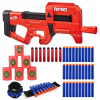 NERF FORTNITE COMPACT SMG ČERVENÝ + 30 ŠÍPOK + ČELENKA + TERČE