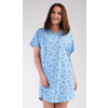Vienetta Dámska nočná košeľa s krátkym rukávom Bára Farba: modrá - svetlo, Veľkosť: XL